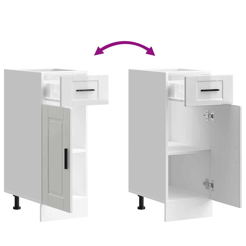 Porto Kitchen Base Cabinet High Gloss White Particleboard