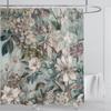 Aquatic Plants Floral Shower Curtain Waterproof Shower Curtain Polyester Fabric 3D Printed Curtain Bathroom Decoration With Hook