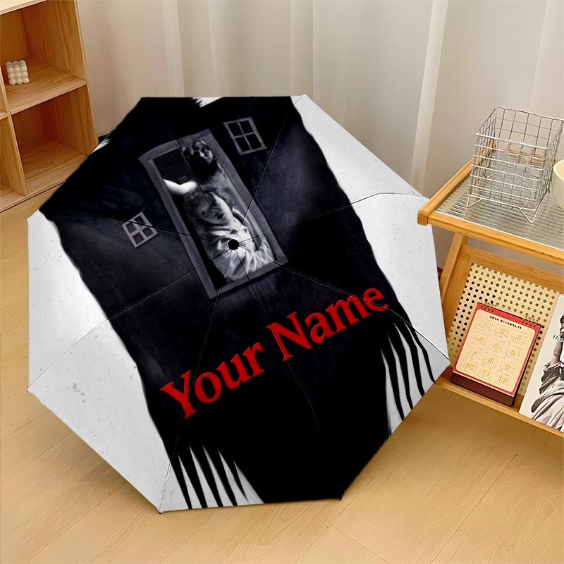 Custom Text Automatic 8 Bone Umbrella, Portable Sun Rain Protection UmbrellaThe Babadook