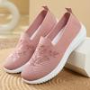 Women'S Breathable Hollow Flat Shoes, Shallow Mouth Flower Solid Color Mesh Shoes, Fashionable Lazy Shoes