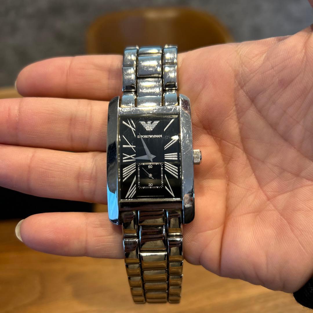 Used [Final price reduction] Emporio Armani silver quartz watch