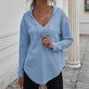 Women's Spring Fall Solid Color Hooded Sweatshirt Casual Stylish Pullover for Everyday Wear