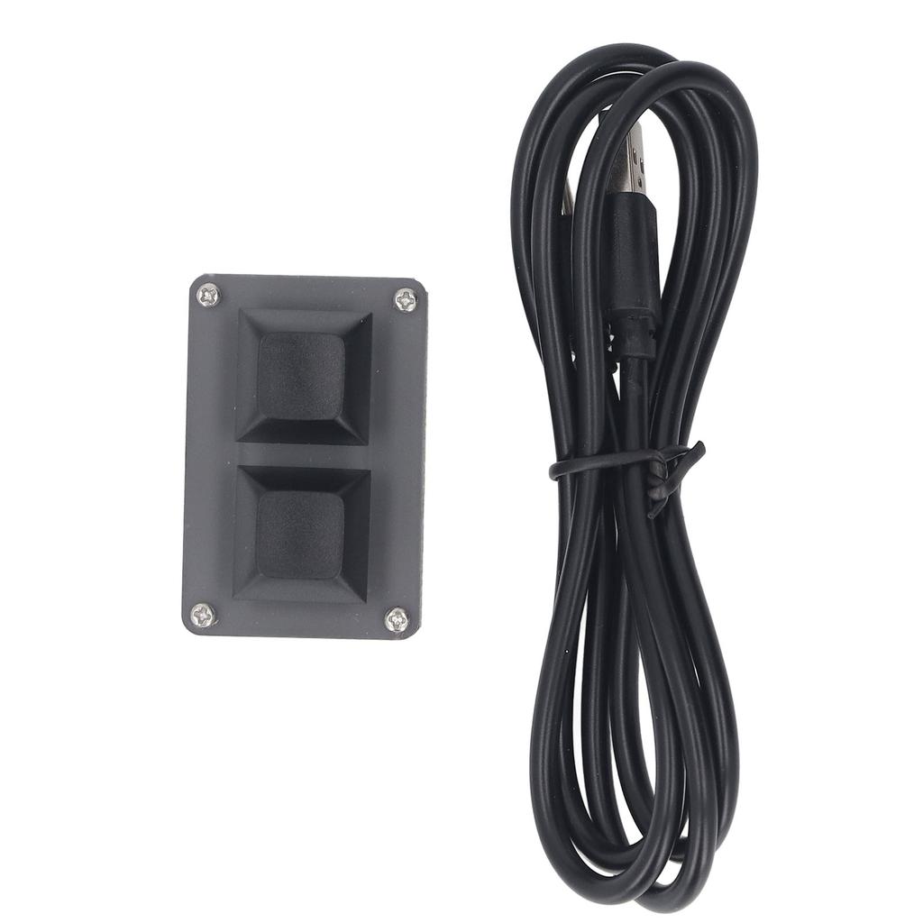 2 Tasten Tastatur Kabelgebunden Mini Smart Programmierbare Kurzbefehlstaste Kopieren Einfügen Ausschneiden USB Tastenfeld mit RGB Hintergrundbeleuchtung