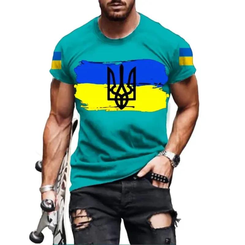Camiseta vintage para hombre, camiseta ucraniana, camiseta 3d para hombre, camisetas con emblema del ejército militar de Ucrania, camisetas con el logotipo de la bandera de Ucrania, camisetas XXS-6XL