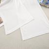 Summer new white round neck long-sleeved trousers women's loungewear simple casual breathable women's loungewear