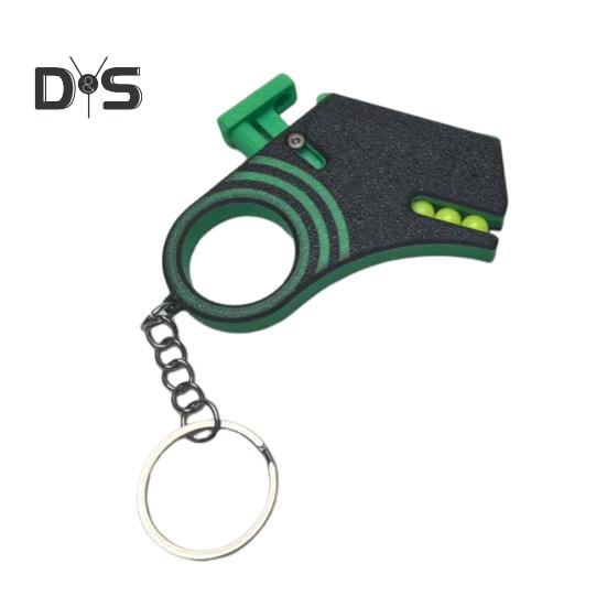 

3D-печатный шутер-спиннер с брелком для снятия стресса и тревожности, мини-игрушка для запуска мячей, для детей, подростков, взрослых, вращающееся кольцо, игрушка EDC чёрный