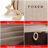 FOXER Women's Leather Wallet, Large Capacity, Long Card Holder, Coin Purse, Gold