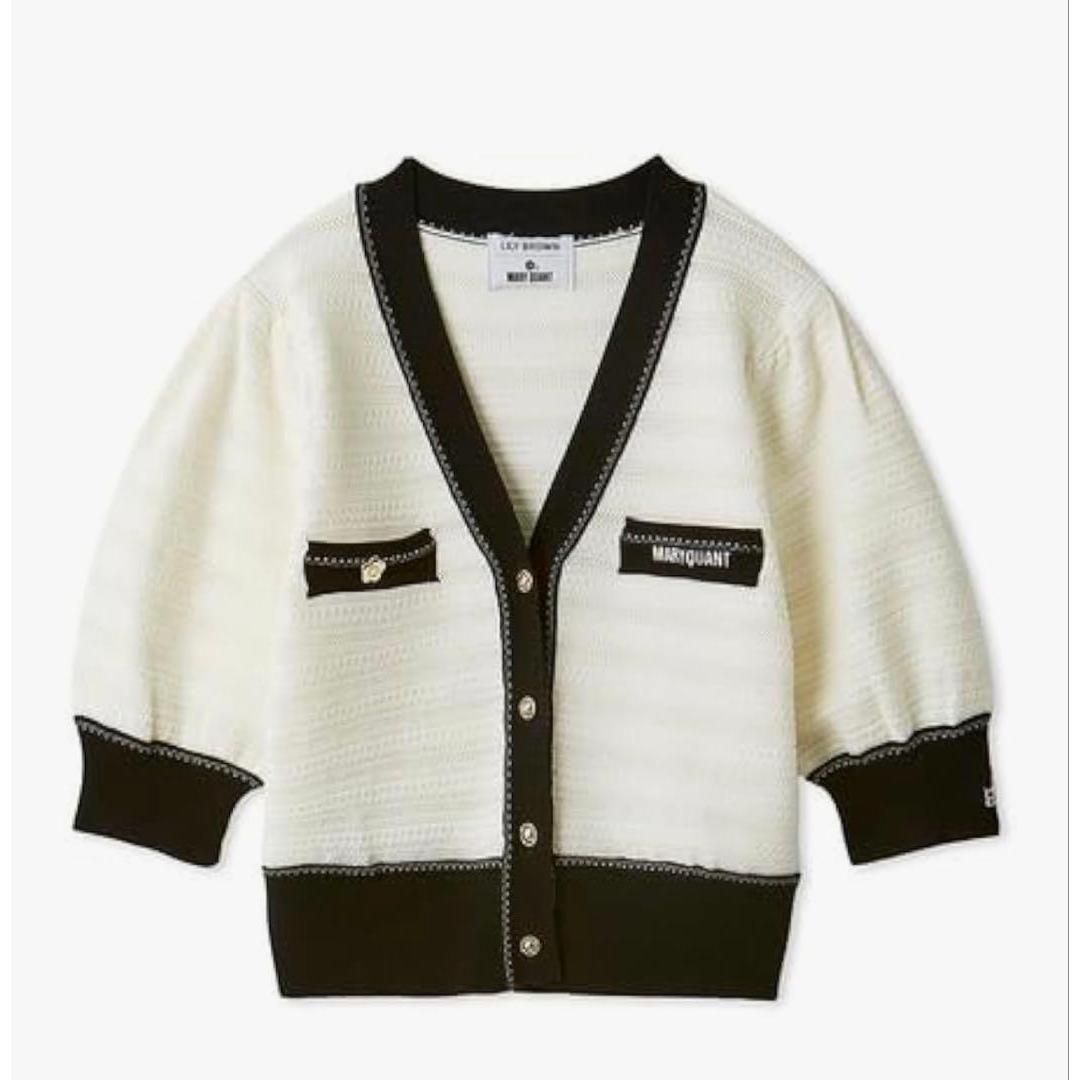 LILY BROWNMARY QUANT Daisy motif knit cardigan
