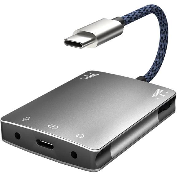 

Адаптер Type-c Конвертер звуковой карты для прямой трансляции/K-песни/Звуковая карта/Зарядный адаптер Type C