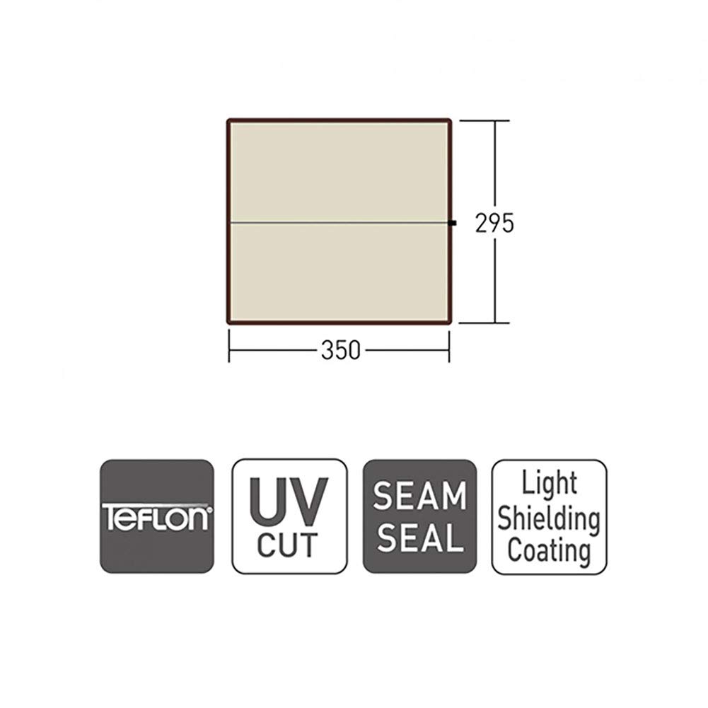 ogawa Outdoor Camping System Tarp Rectangular Sand Beige x Dark Brown x 3338 [350 295cm]