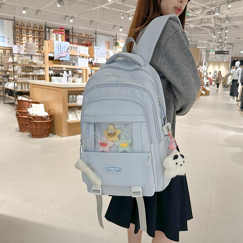 Sac d'école pour collégienne Sac à dos grande capacité pour femme