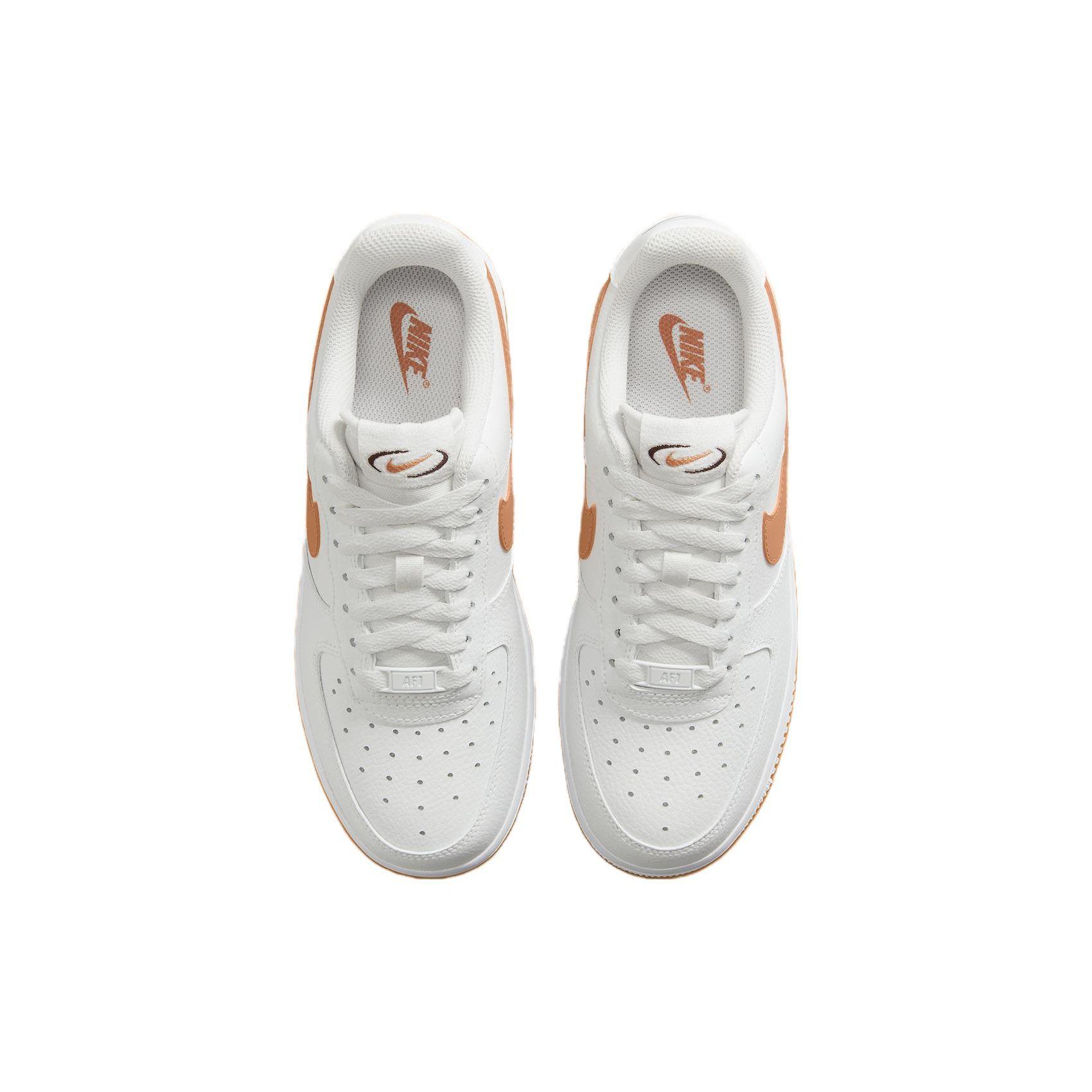 Nike Air Force 1 Low White Amber Brown Женские кроссовки Summit-White Earth FQ2742-101 — фото 4