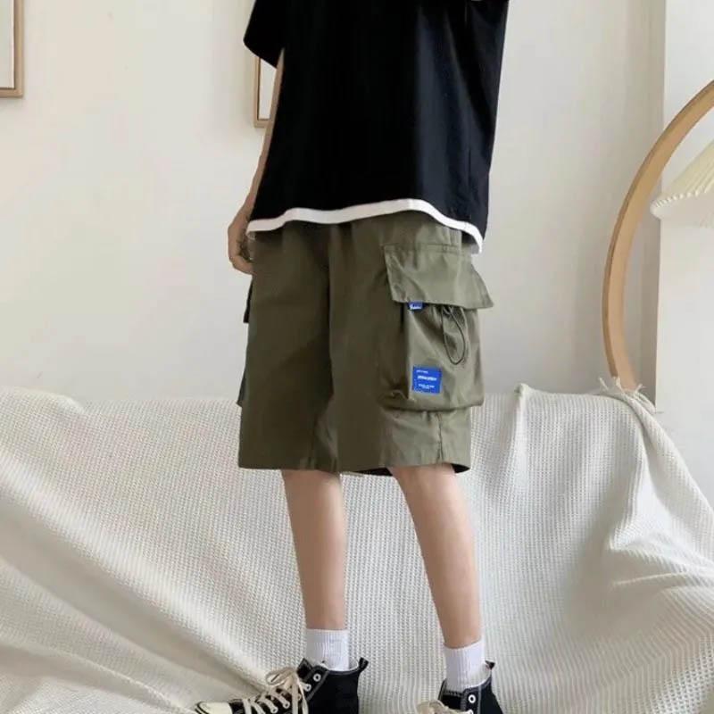 Pantaloni subțiri în cinci puncte de vară pentru bărbați Salopete funcționale de vânt Pantaloni scurți Dimensiuni mari, respirabili, îmbrăcăminte exterioară, pantaloni casual