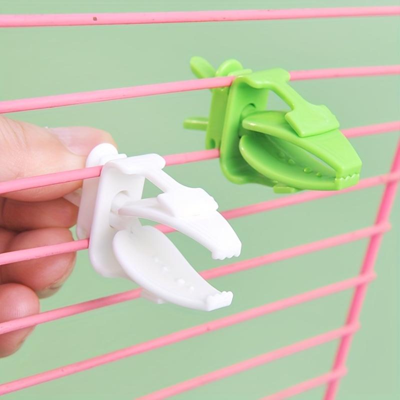 4Pcs Bird Cage Food Clip Vegetable Holder, Heavy-Duty Grip Handle Seed Dispenser for Small Budgies