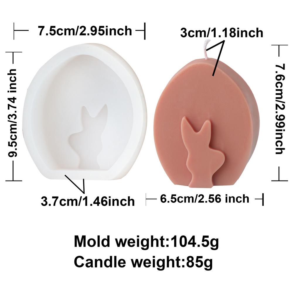 Easter Embossed Egg Flower Rabbit Candle Silicone Mold DIY Animal Bunny Scented Soap Plaster Making Mould Home Decor