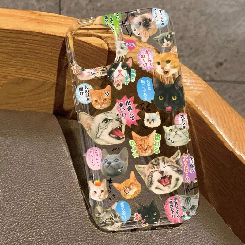 Cat Union Print Clear Phone Case for Xiaomi Redmi Note 13 12 11 Pro Plus 4G 5G 10 9 9S 8 Pro Redmi 12C 10C 9C 9A 9T Cover