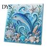 Stress Relief DIY Projects Sea Turtle Octopus 3D Pearl Painting Kit, Ocean Theme Diamond Art Beach House Wall Kit for Adults Beginner, Bead