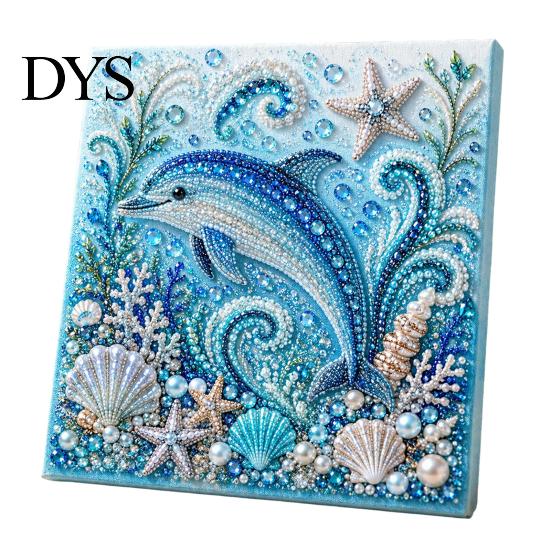 Stress Relief DIY Projects Sea Turtle Octopus 3D Pearl Painting Kit, Ocean Theme Diamond Art Beach House Wall Kit for Adults Beginner, Bead