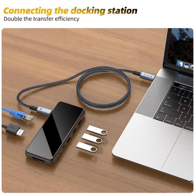 HdooLink USB C Cable PD 240W USB 3.0 4.0 40Gbps 8K 60Hz Fast Charging PD Cable for MacBook Air iPad Pro TB4 S22 USBC Type C Charge Data Line