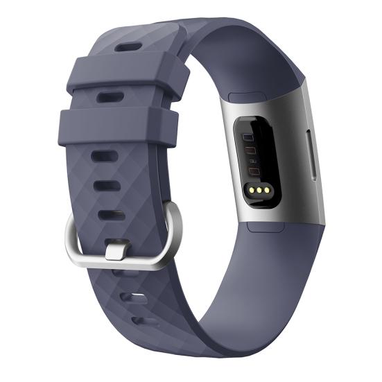 Replacement Silicone Rhombus Sport Watchband Wrist Strap for Fitbit Charge 3