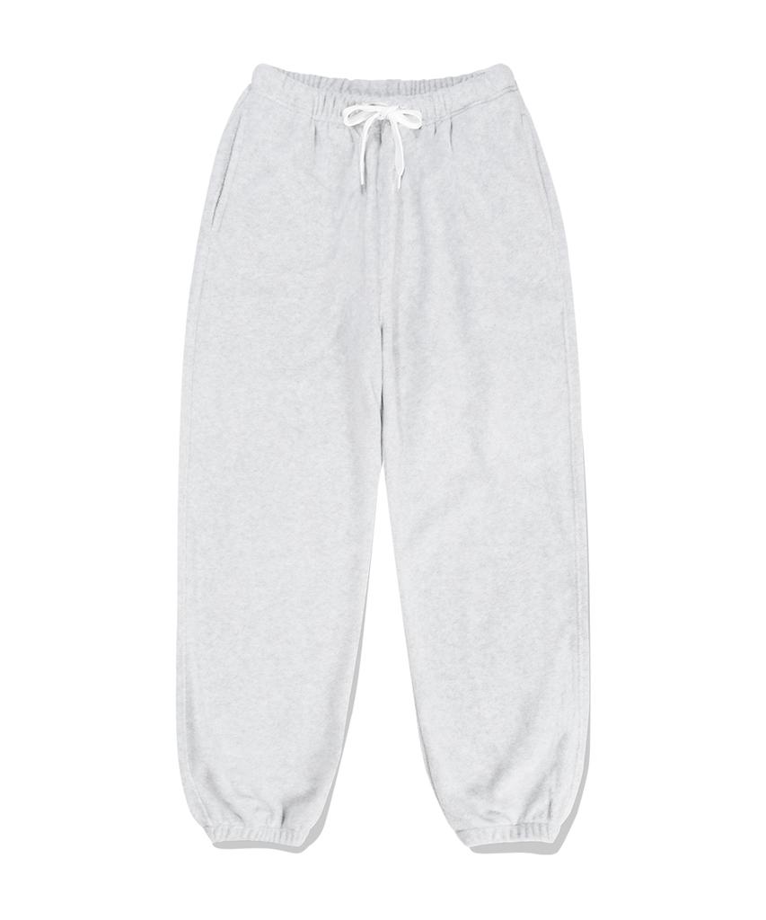 Gainsboro Soft Fleece Jogger Pants_White Melange