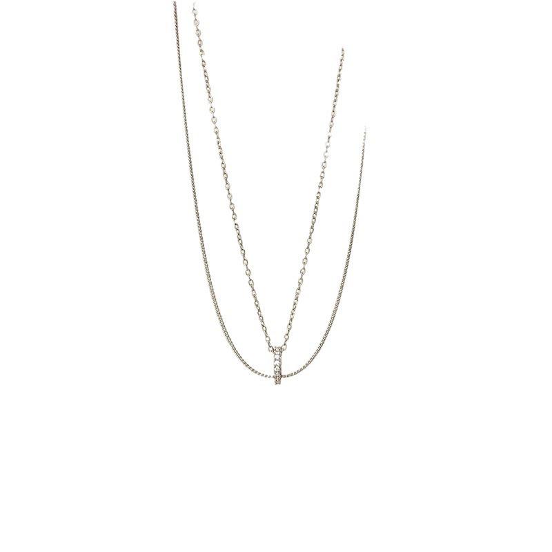 Minimalist Double Layer Circle Choker Necklace for Women – Stylish Clavicle Chain Jewelry