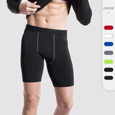 Men's Tight PRO Shorts Sports Fitness Running High Elastic Quick Dry Compression Shorts Clothes YEL1004
