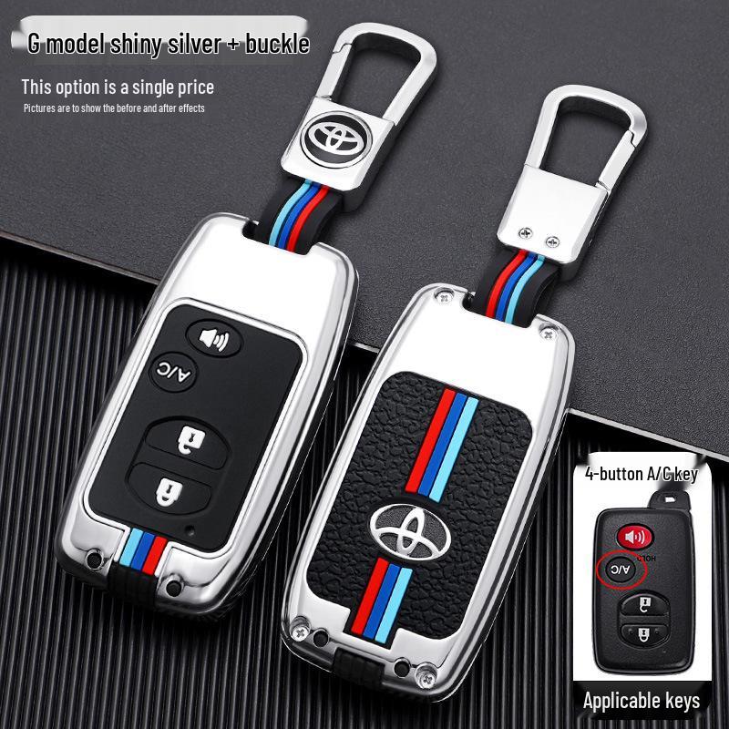 Compatible Key Case for Toyota: 6th Gen Camry, Reiz, Land Cruiser, Prado, Highlander