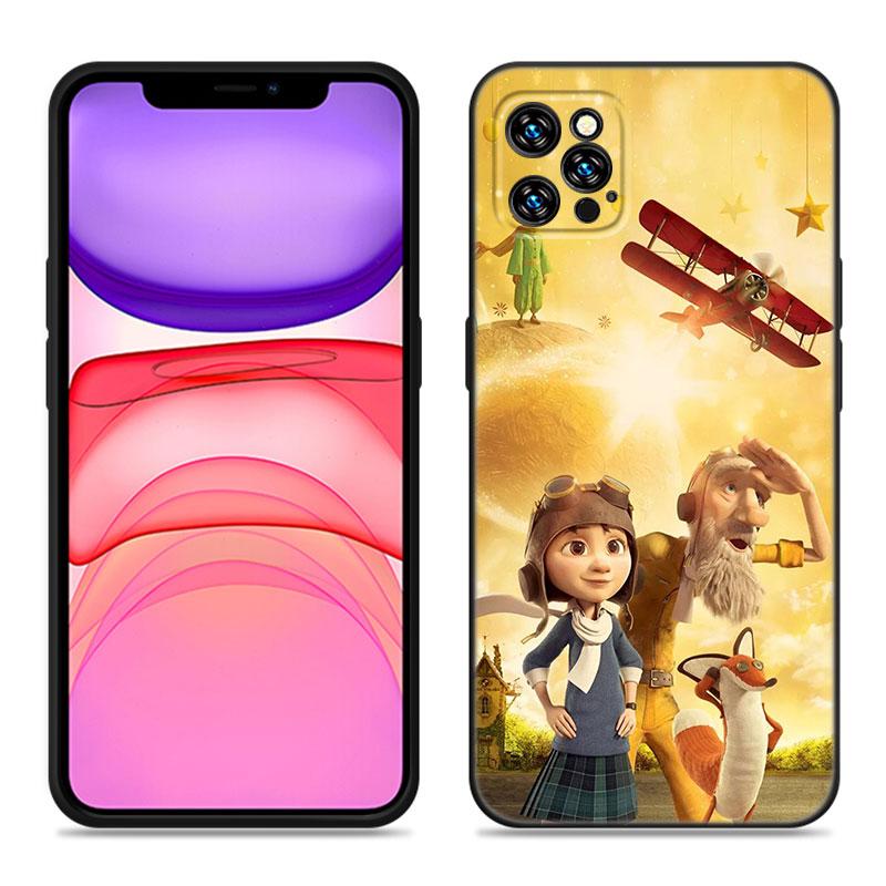 Etui na telefon Mały Książę dla Apple iPhone 12 13 Mini 11 14 15 Pro Max 7 8 Plus X XR XS SE 2020 2022 Czarne silikonowe etui