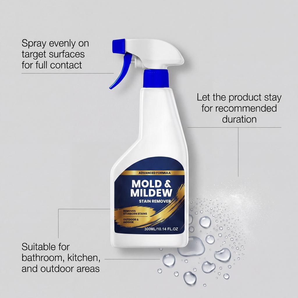 Spray Rimuovi Macchie di Muffa e Mildew Formula Avanzata per Uso Interno ed Esterno Rimuove le Macchie Ostinate Rapidamente Non Richiede Sfregamento 10 14 FL OZ