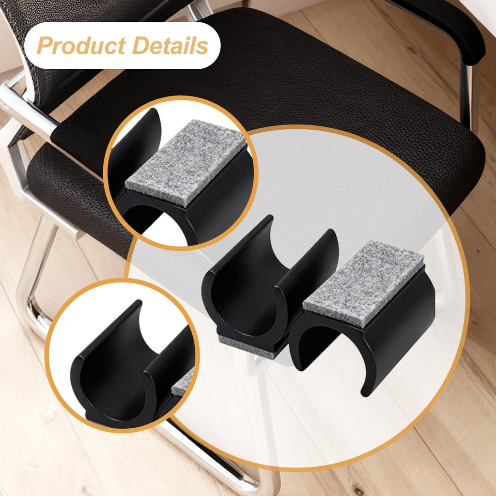 12 Pcs Chair Leg Floor Protector Chair Legs Tips Caps Chair Feet Cover 25mm 1 Inch Slides No Scratches