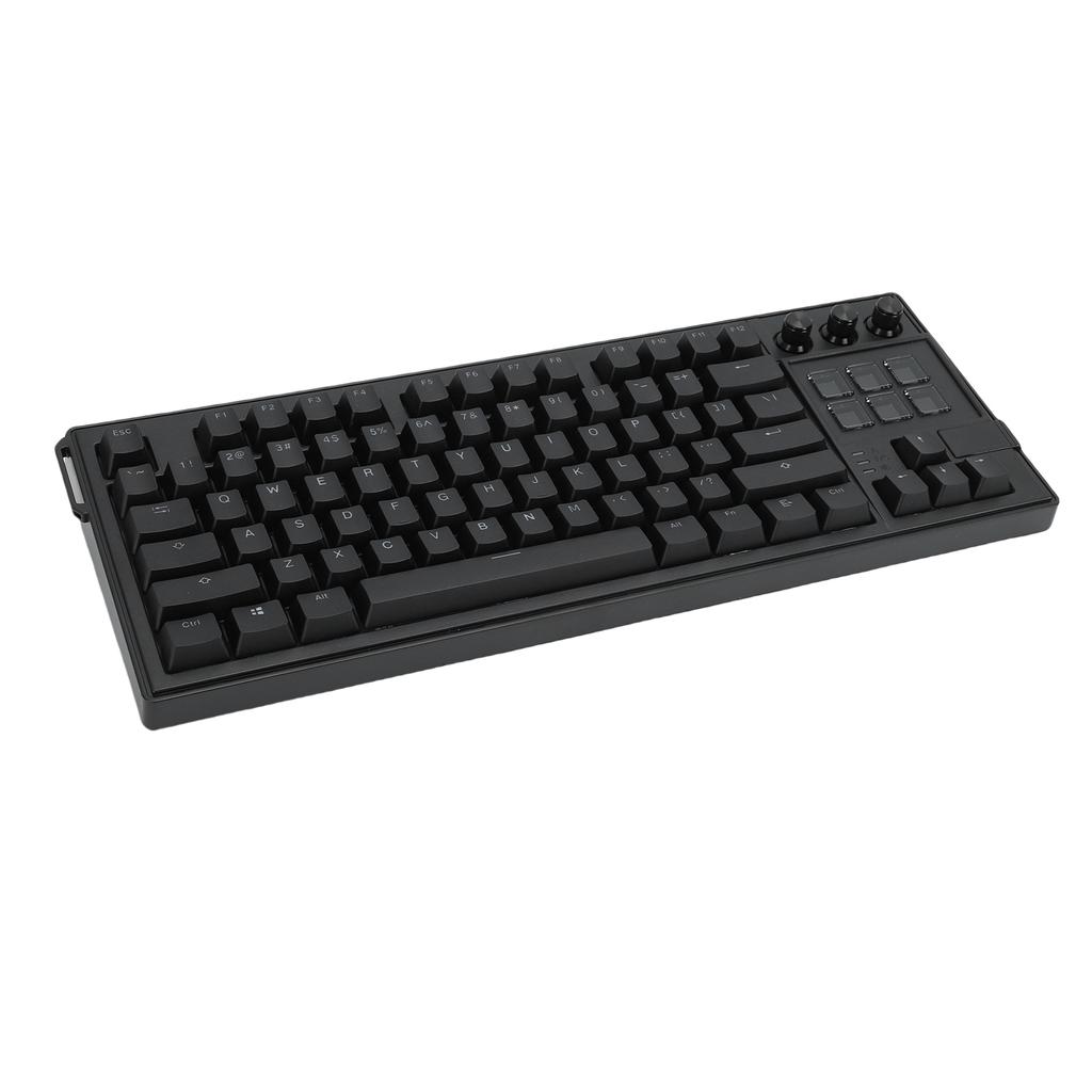 USB Wired Mechanical Keyboard 75 78 Key Layout 6 LCD Programmable Keys Red RGB Backlit Hot Swap Keyboard for PC Gaming