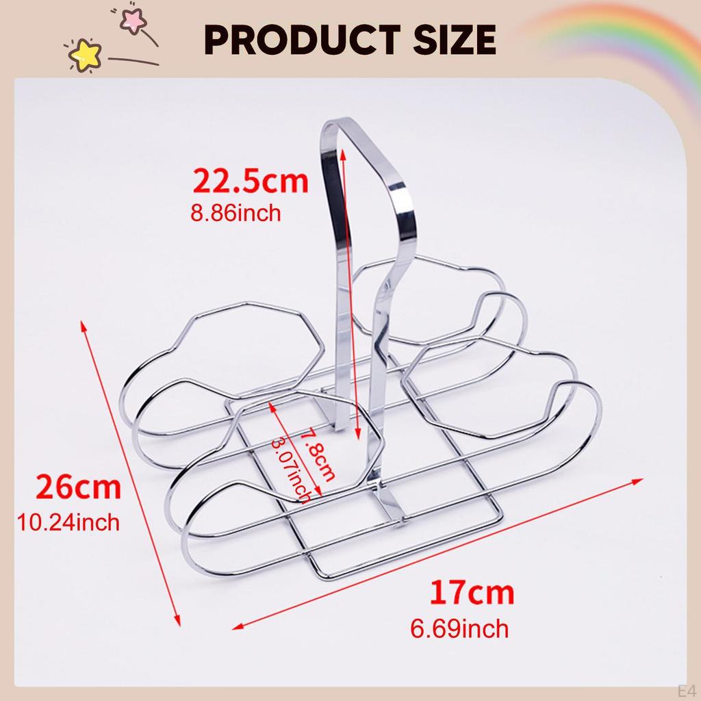 Bottle Carrier Beer Holder Crate Organizer with Handle Rack Storage Basket for Countertop Picnic