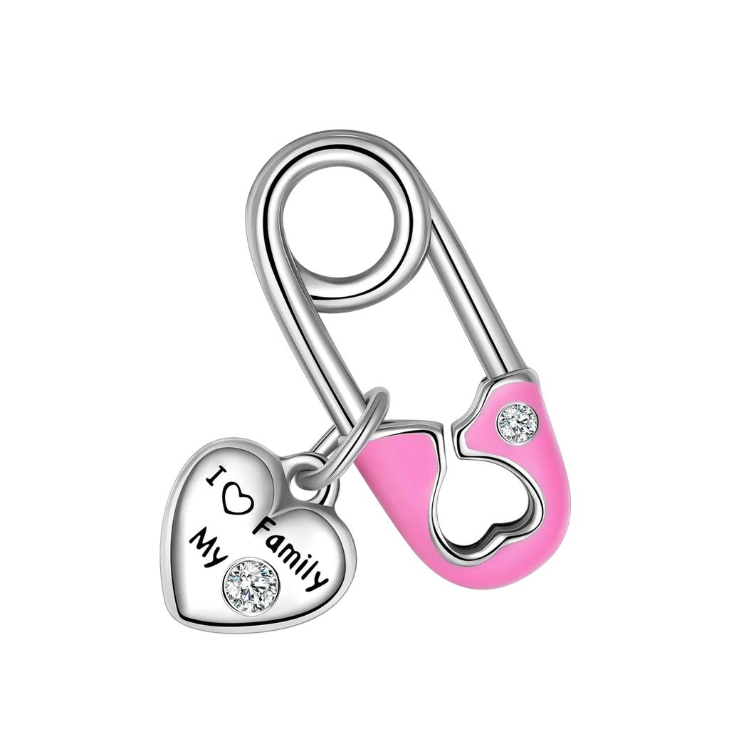 copper Heart Mom Dangle Dream Catcher Charm Bead Charms Compatible With Authentic Bracelets Do It Yourself Jewellery for Women Gift Accessories