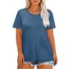 Plus Size Women Fashionable Casual Loose Fit Short Sleeve Top