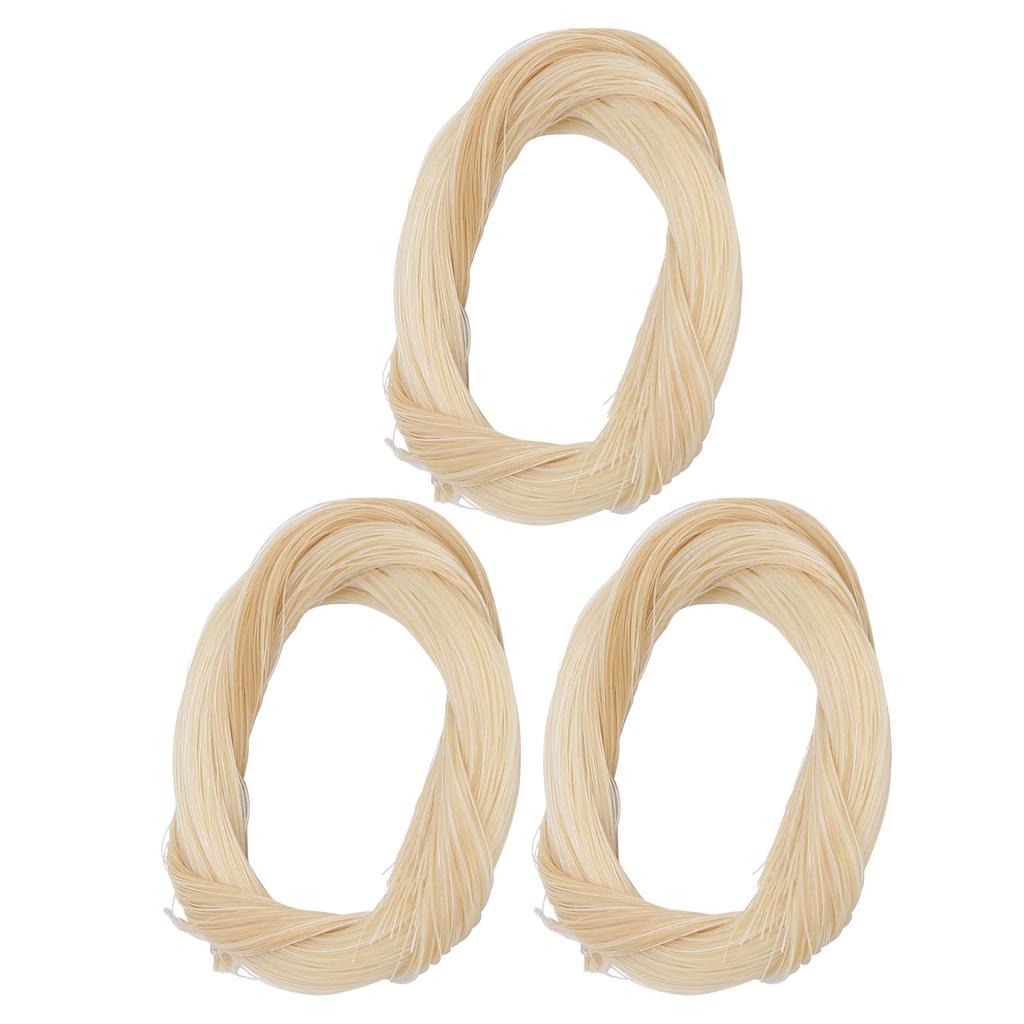 3Pcs Horse Hair for Violin Natural White Replacement Musical Accessories for Viola/Cello