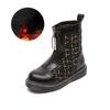 Zipper Children's Short Boots Autumn Children's Shoes Korean Fashion Leather Girls Single Boots British Style