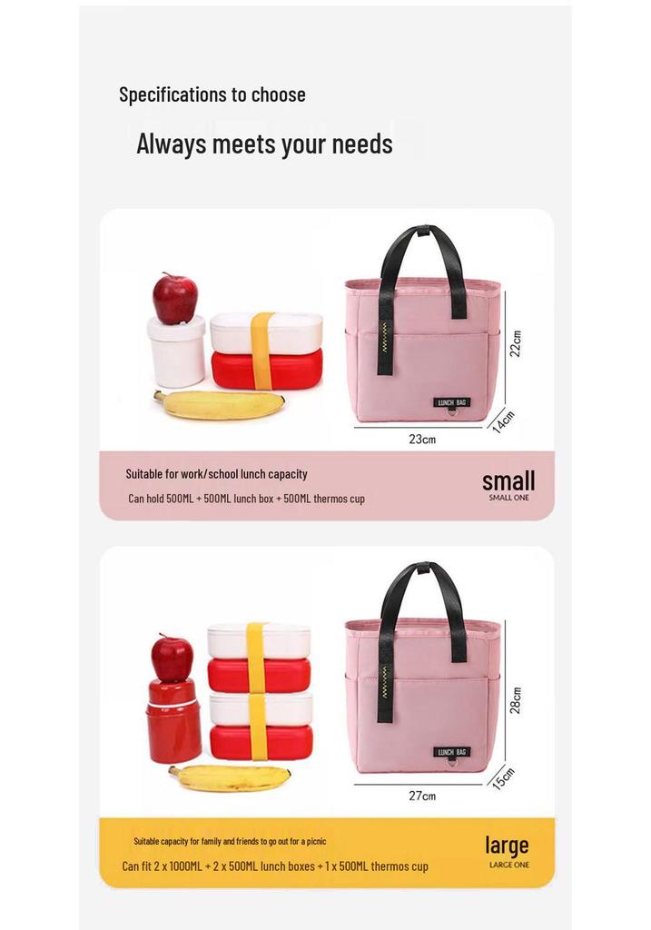 Isolierte Lunchtasche mit hoher Kapazität für Berufstätige & Studenten - Stilvoll, Wasserdicht, Handliches Design