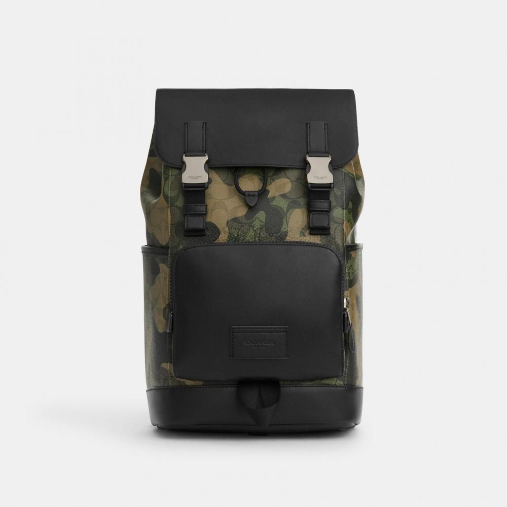 

Рюкзак Coach Track из фирменной парусины с камуфляжным принтом