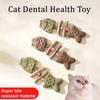 Naturalna Zabawka do Gryzienia dla Kota Kształt Rybiej Kości Kocimiętka Srebrnik Patyczek do Gryzienia Patyczek do Czyszczenia Zębów dla Kotów Interaktywna Zabawa Zdrowie Jamy Ustnej