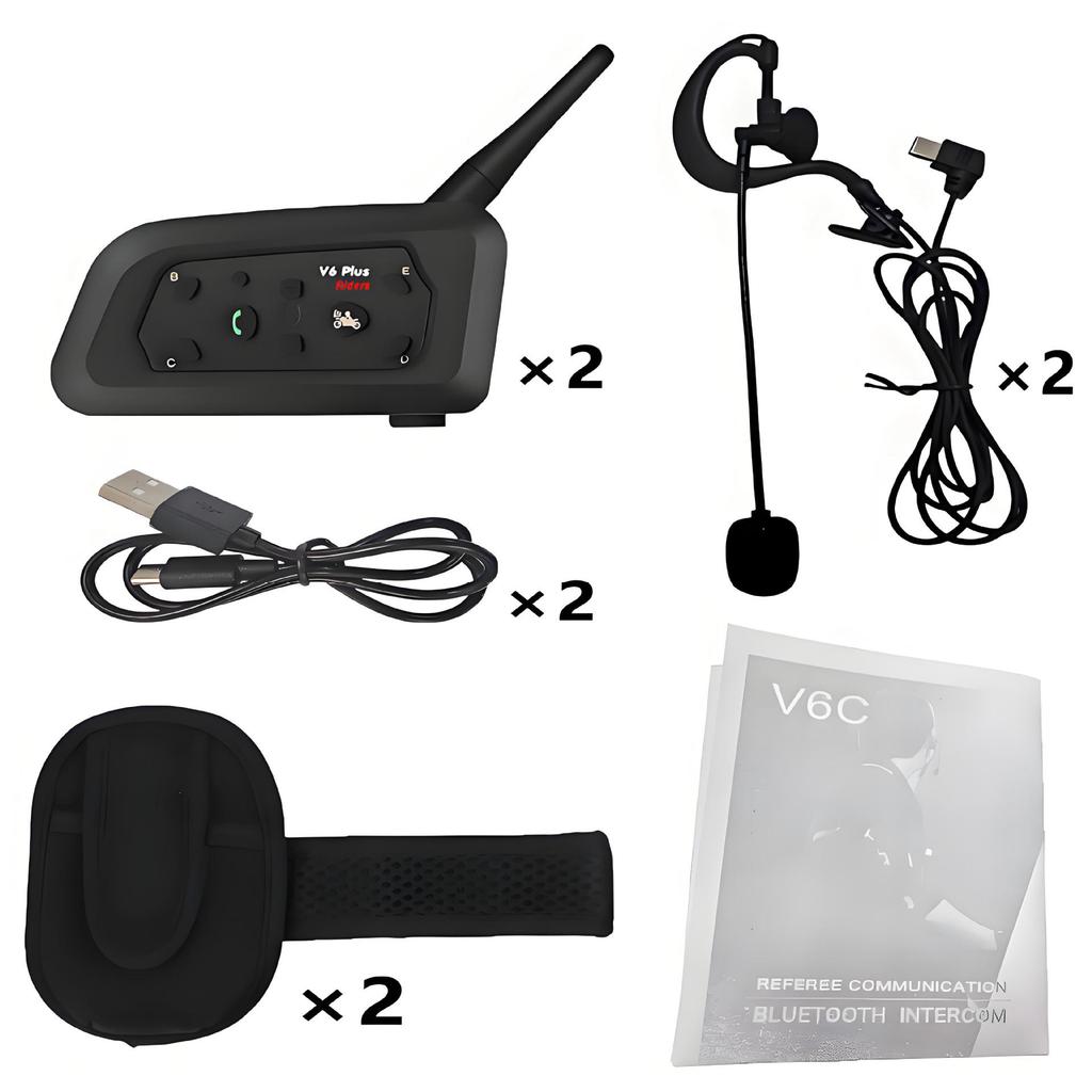 V6C Neutral Wasserdichtes Bluetooth Fußballschiedsrichter-Headset-Helm