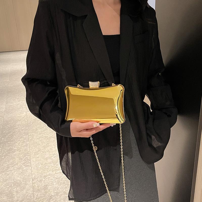 Women's Acrylic Chain Crossbody Bag Mini Box Niche Design Evening Clutch Luxury Bag Funny Bag Dinner