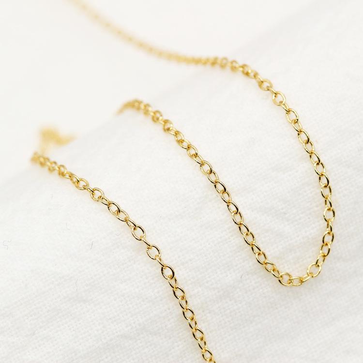 

14K Gold-Plated Copper Necklace Chain for DIY Jewelry Making
