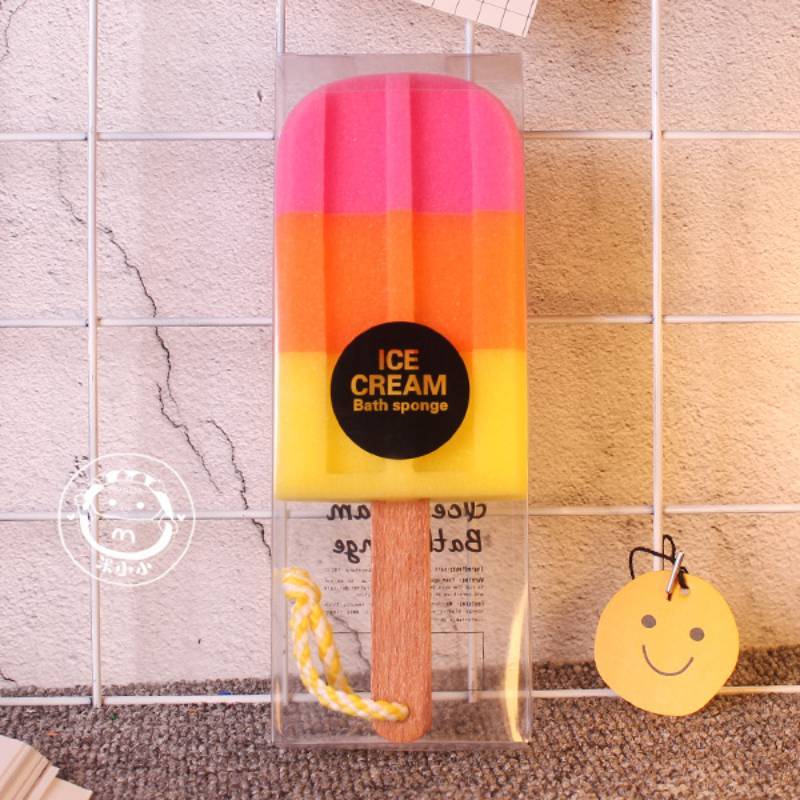 Creative Ice Cream Sponge Bath Brush For Kids With Gentle Cleaning Fun