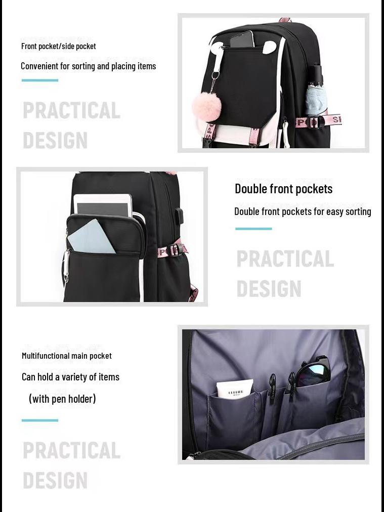 Süßer Capybara Rucksack Set - 3-teilig Mit Federmäppchen & Plüschtier Für Schüler