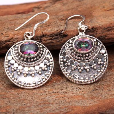 Mystic Topaz Silver Handmade Earring 925 Sterling Silver Jewelry, Gemstone Earring, Women Jewelry, Gift For Her