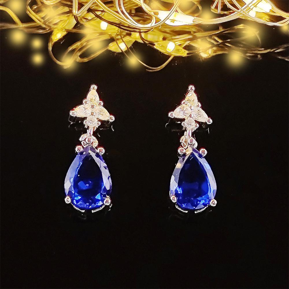 

Элегантные женские серьги с темпераментом в стиле легкой роскоши - Нишевый продвинутый дизайн E6118 синий