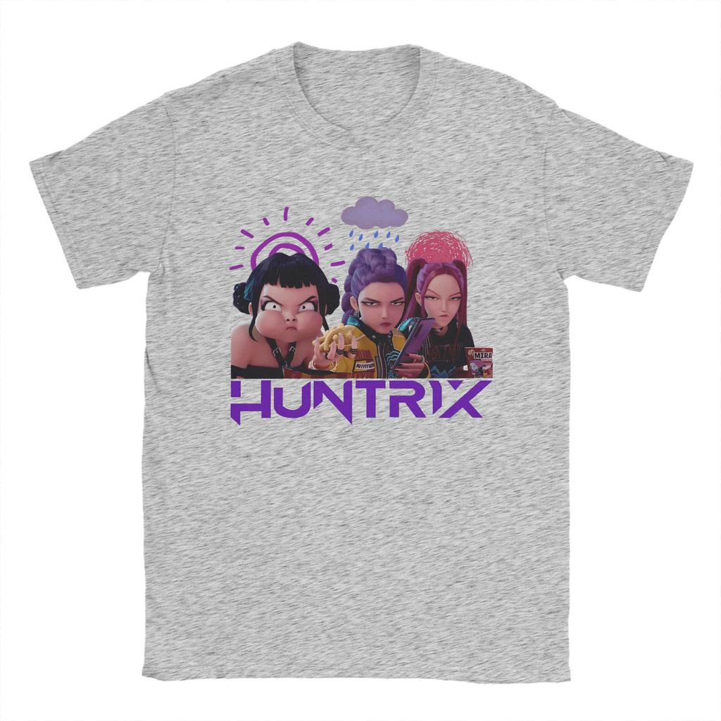 Streetwear T-Shirt Sommer HUNTRIX Schlechte Laune Rumi Zoey Mira Kpop Dämonenjäger Hippie T-Shirts 100 Baumwolle T-Shirt für Männer
