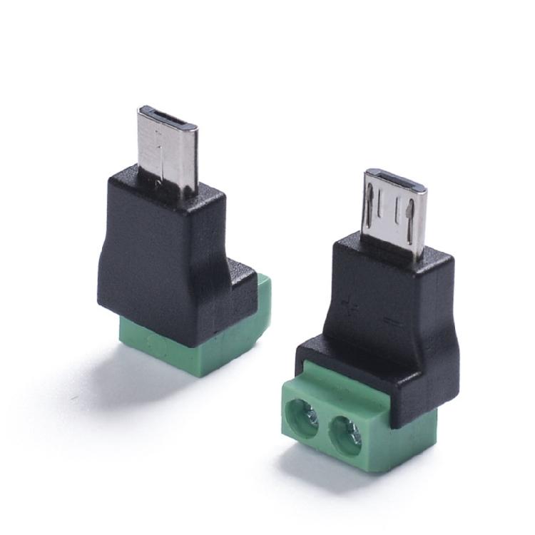 5V Power Transfer Connectors MicroUSB To 2Pin Terminals Charging Cable For Mobile Devices
