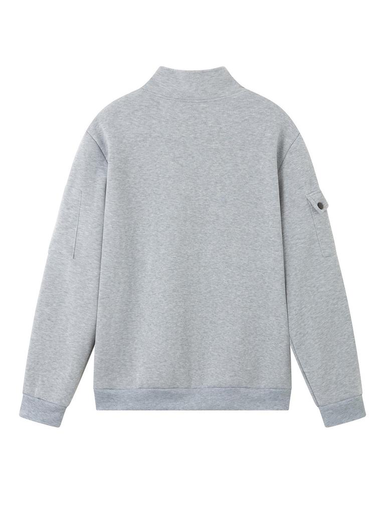 2025 Herr vår- och höstsporthuvtröja med ståkrage - Avslappnad topp